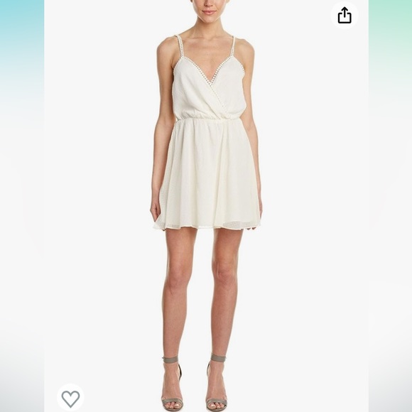 BCBGeneration Off-White Polka Dot Sun Dress - Picture 1 of 11